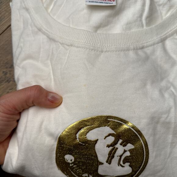 Vintage 90s Y2K Florida State Seminoles T-Shirt Women's Large Logo Athletic NWT - Picture 13 of 14